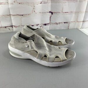 Bzees Fisherman Resort Peep Toe Sandal Grey 10M